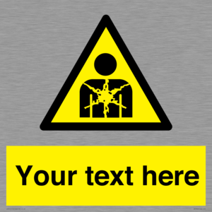 Custom Warning substance or mixture presenting a health hazard